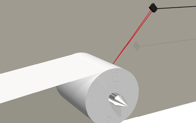 Датчик Optex FA TOF-DL - Измерение остатка нетканого материала