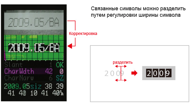 Распознавание объединенных символов