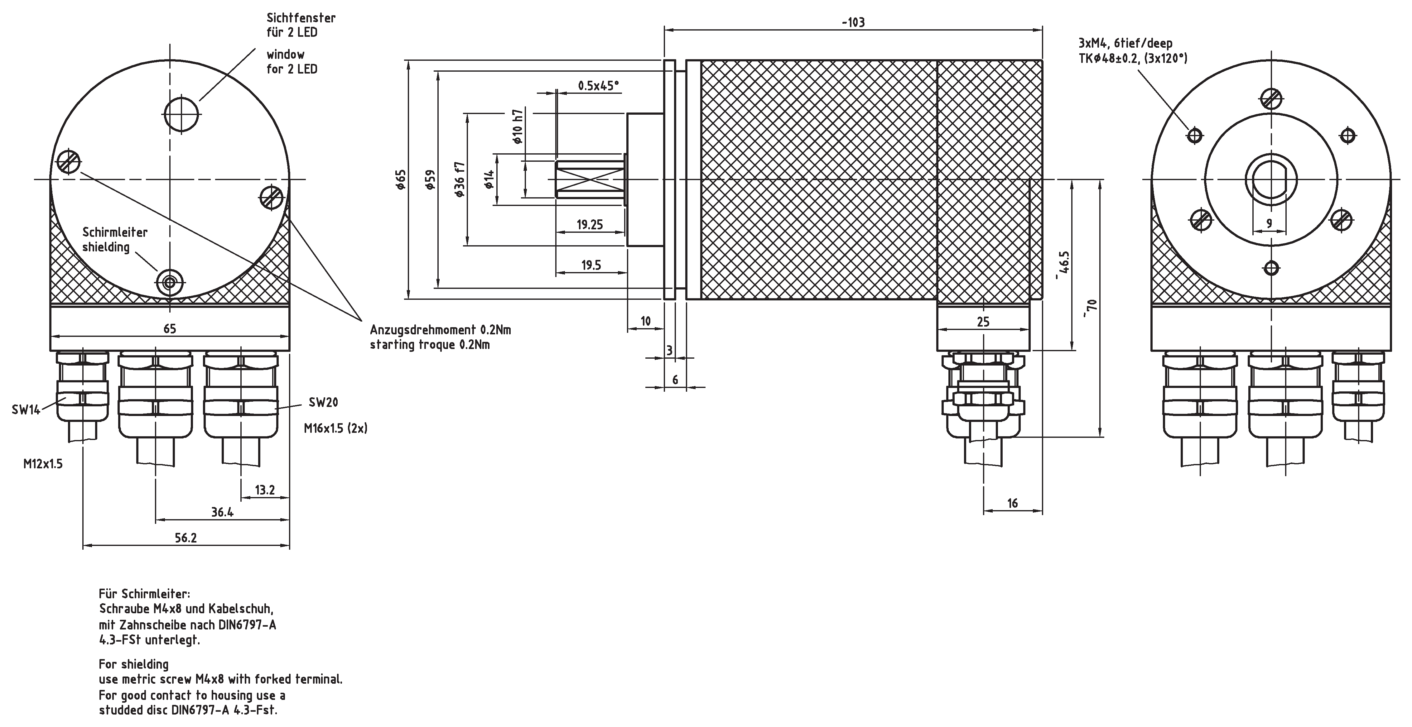 Absolute-Encoder CEV65 - PB / SSI