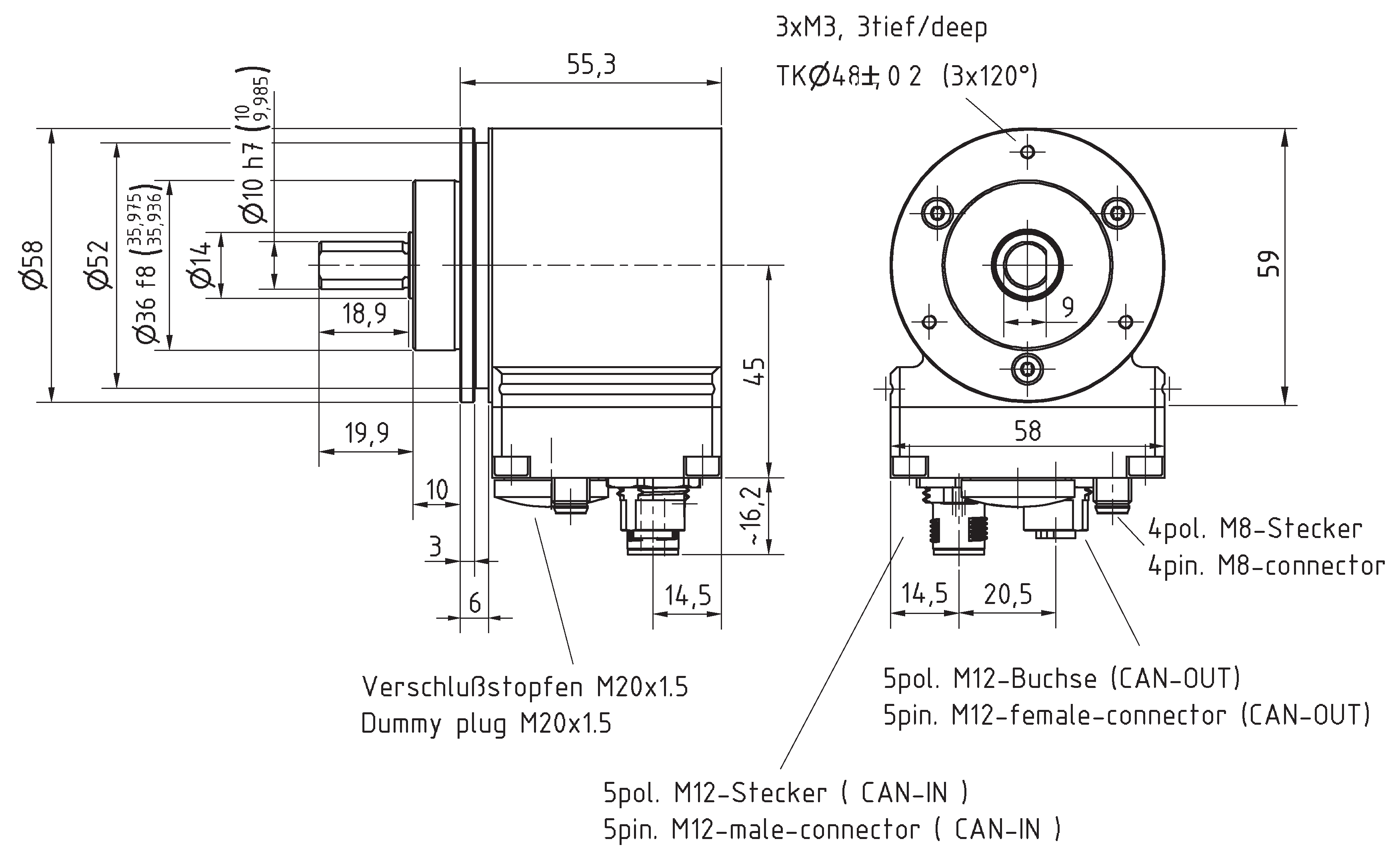 Absolute-Encoder COV58 - CO