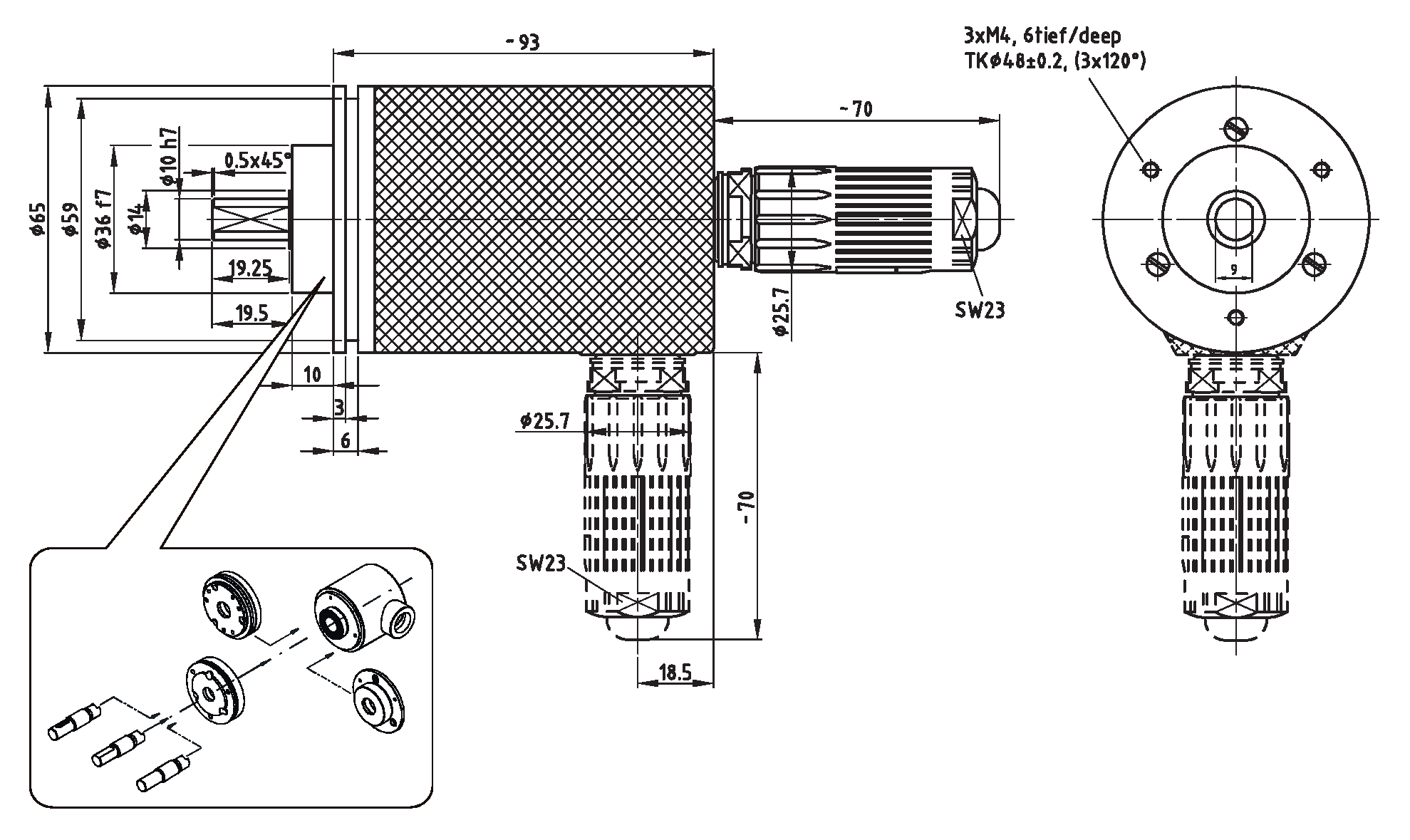 Absolute-Encoder CEV65 - A / SSI