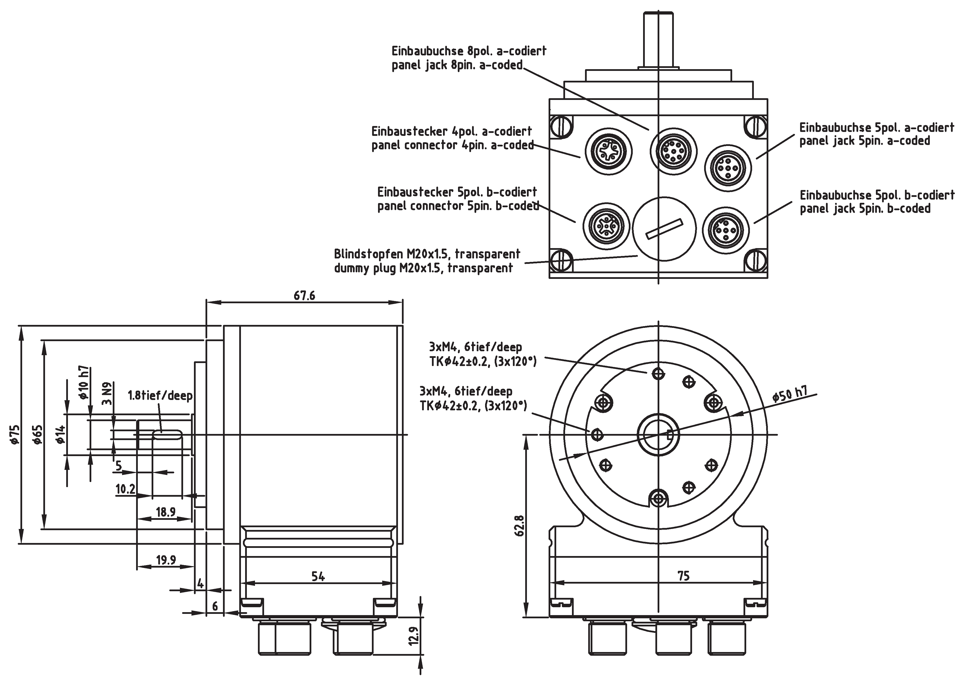 Absolute-Encoder CDV75M - PB + FS