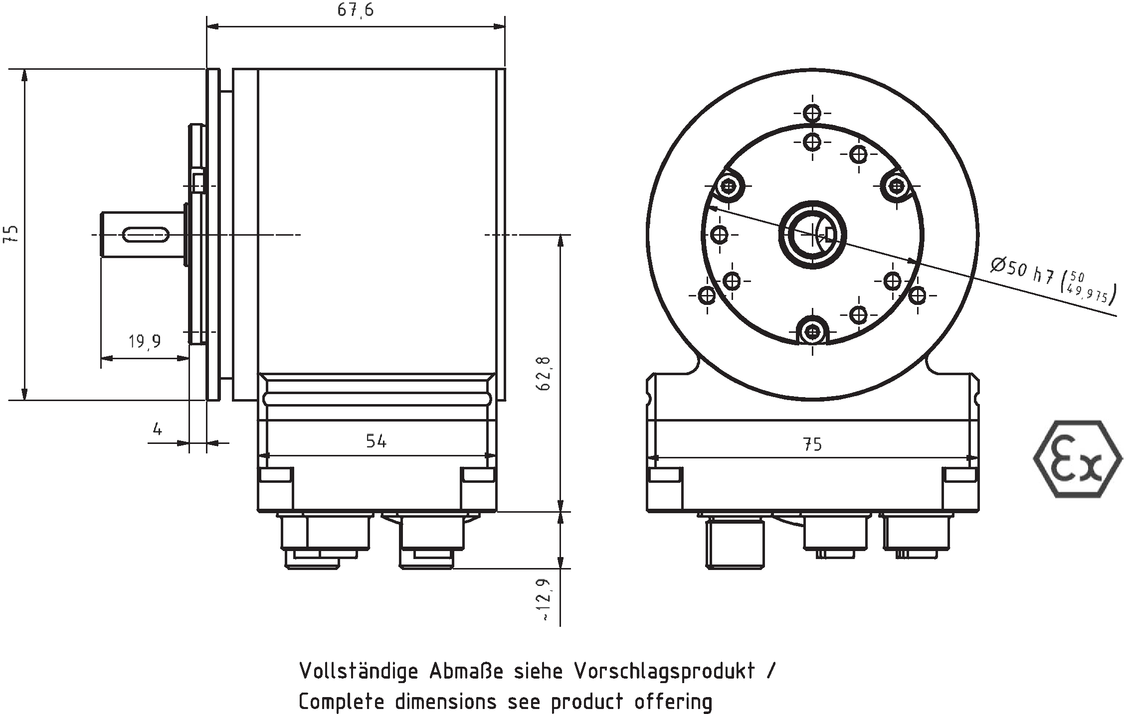 Absolute-Encoder ADV75M - PB + FS