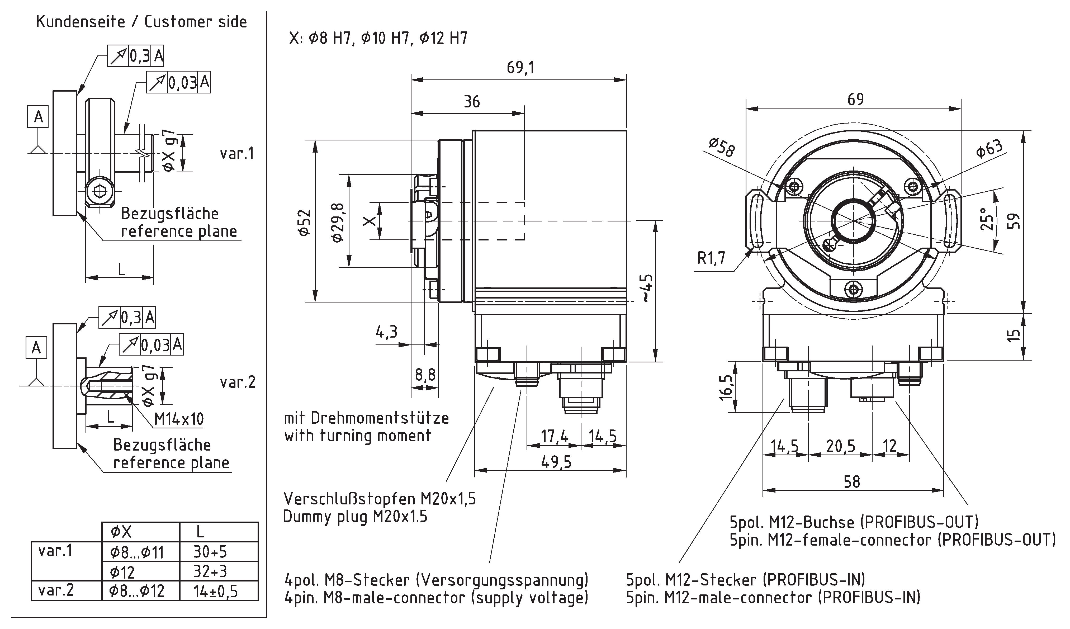 Absolute-Encoder CES58 - PB