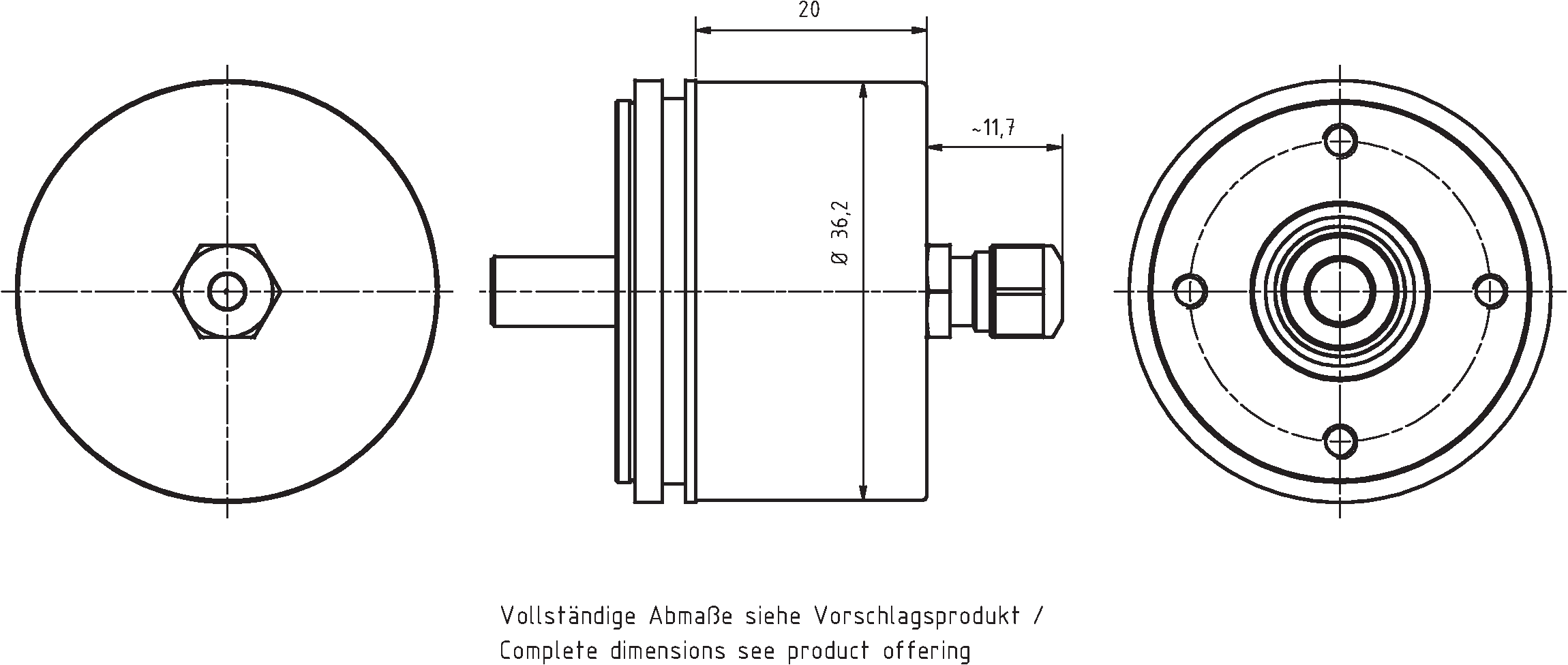 Absolute-Encoder CMV36S - SSI