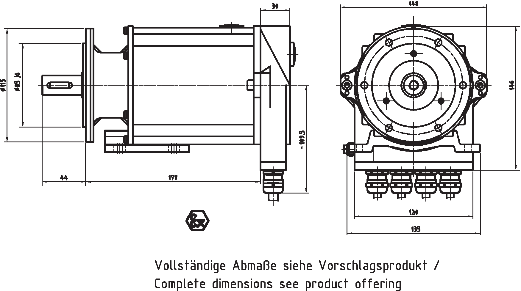 Absolute-Encoder ADV115 - PB/SSI+SSI/INK