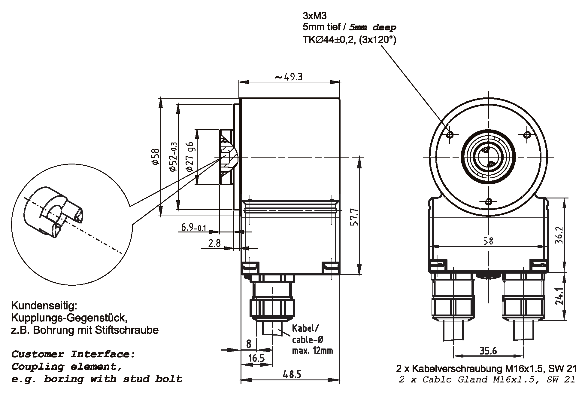 Absolute-Encoder CEK58 - DN