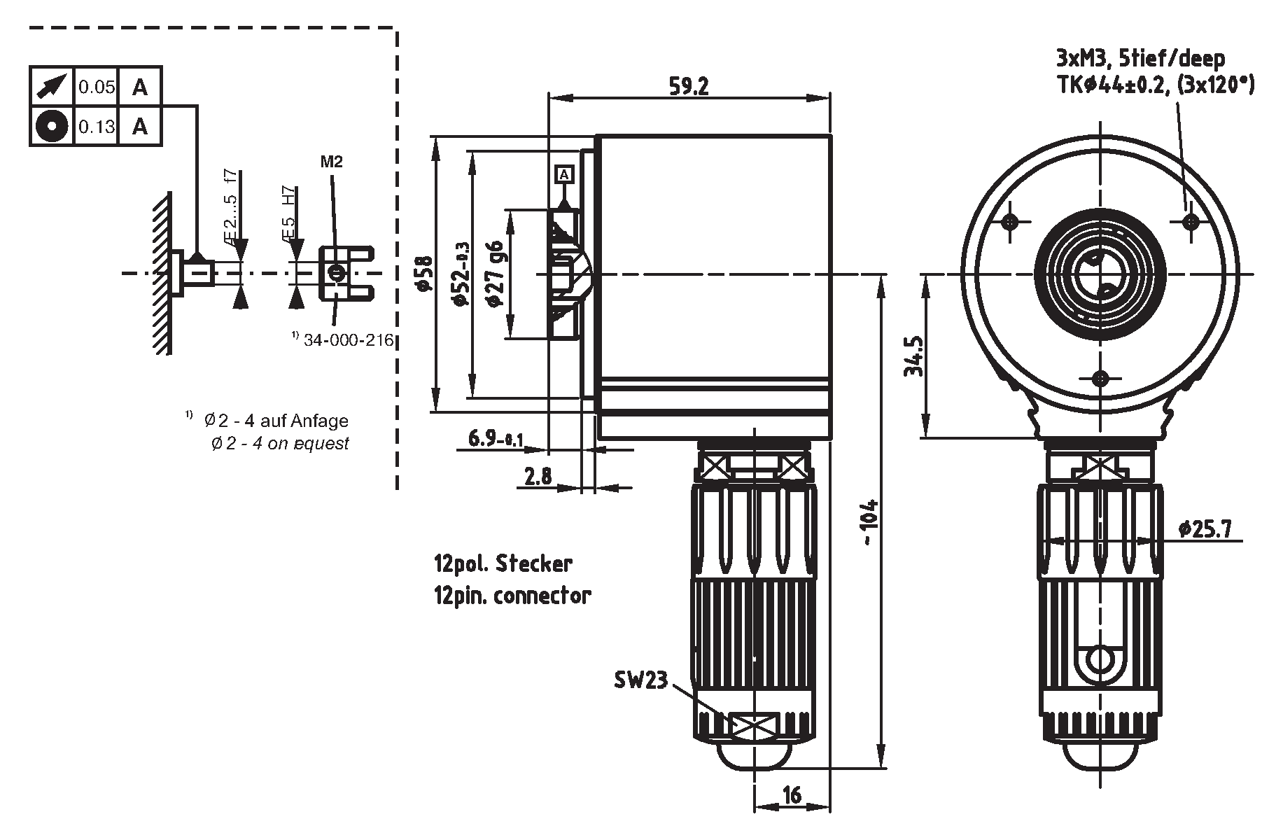 Absolute-Encoder CEK58 - SSI