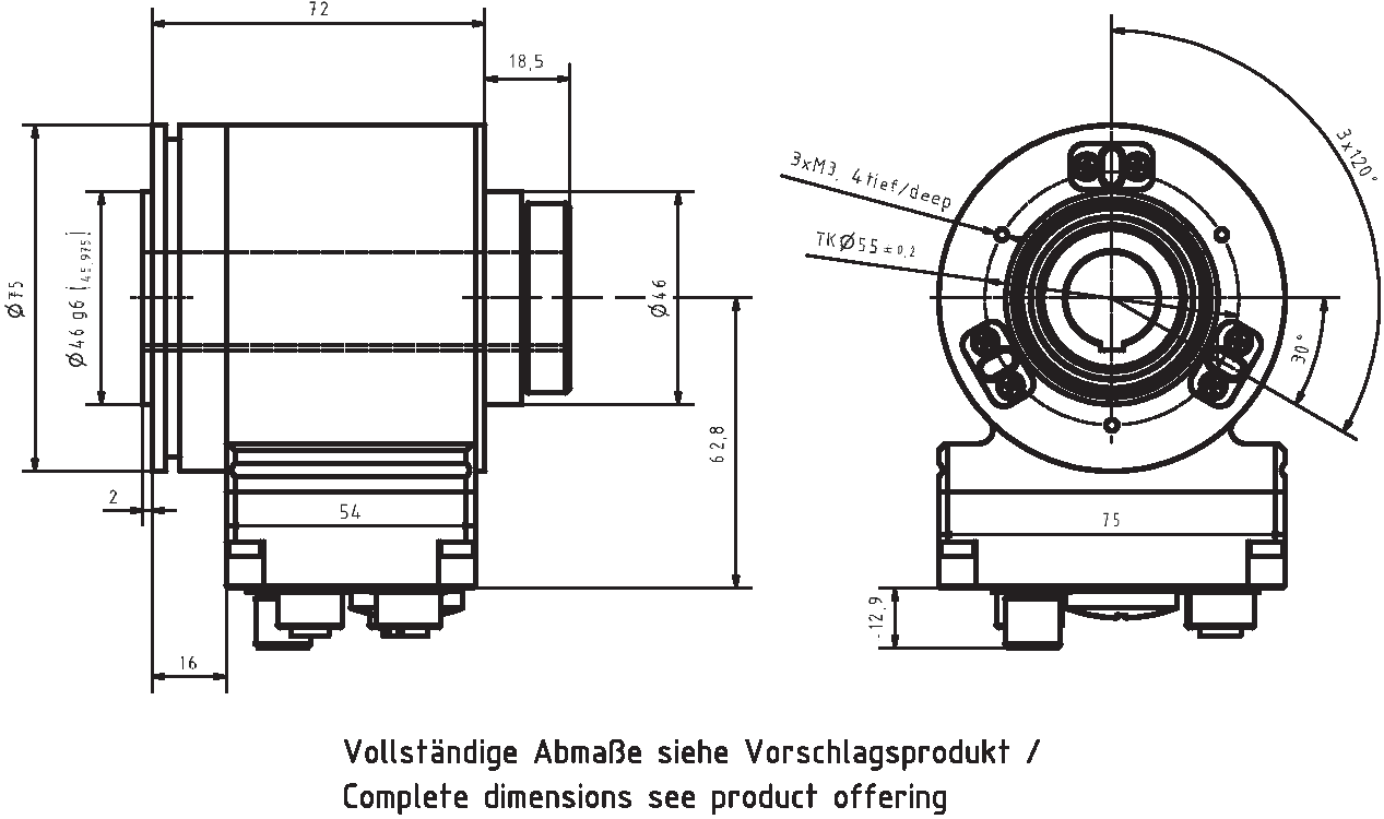 Absolute-Encoder CDH75M EPN+FS SealPack
