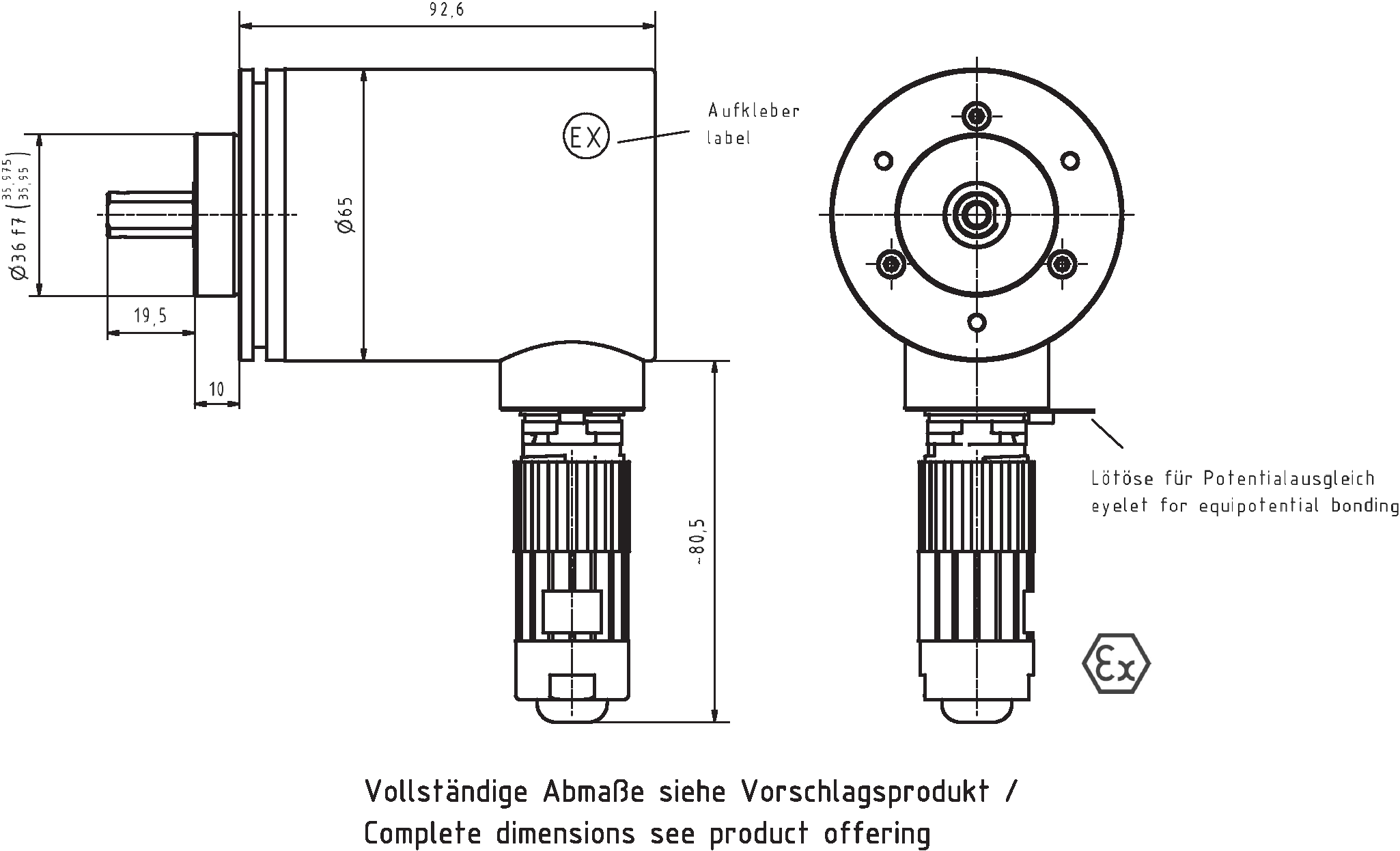 Absolute-Encoder AEV65 - A / SSI