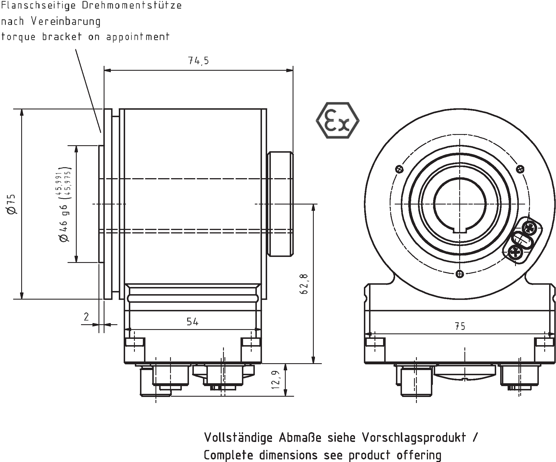 Absolute-Encoder ADH75M - EPN + FS