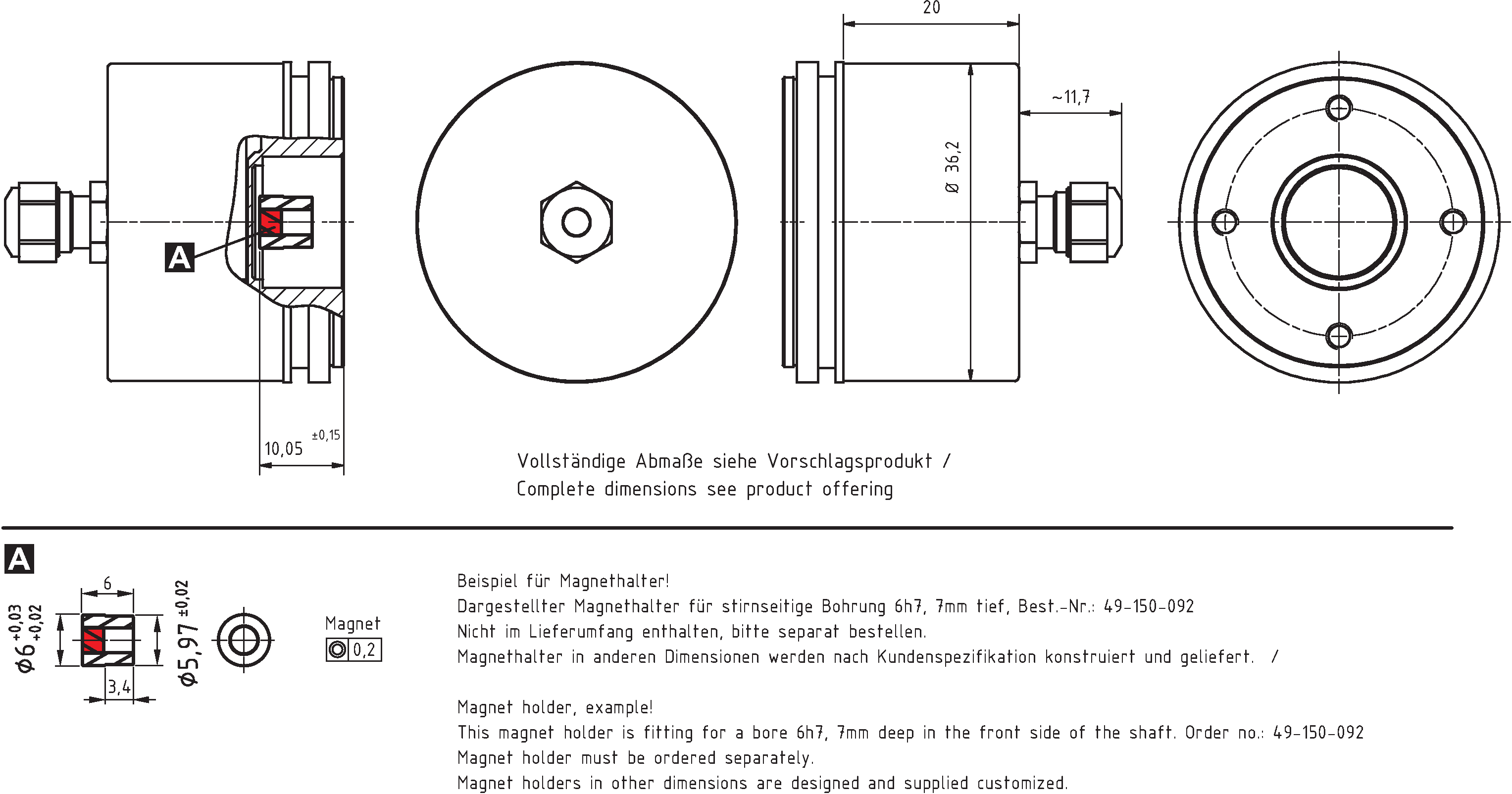 Absolute-Encoder CMF36S - SSI