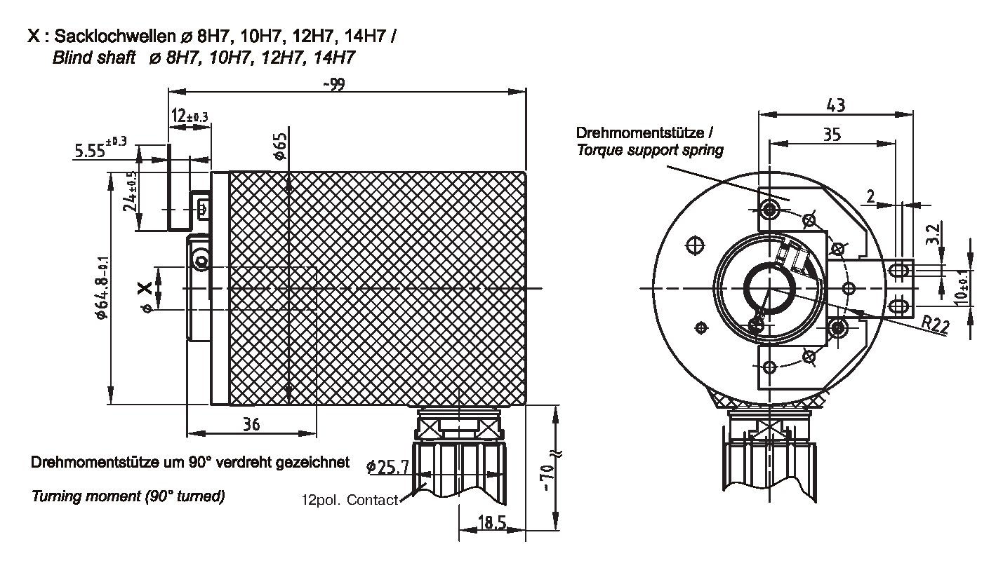 Absolute-Encoder CES65 - A / SSI