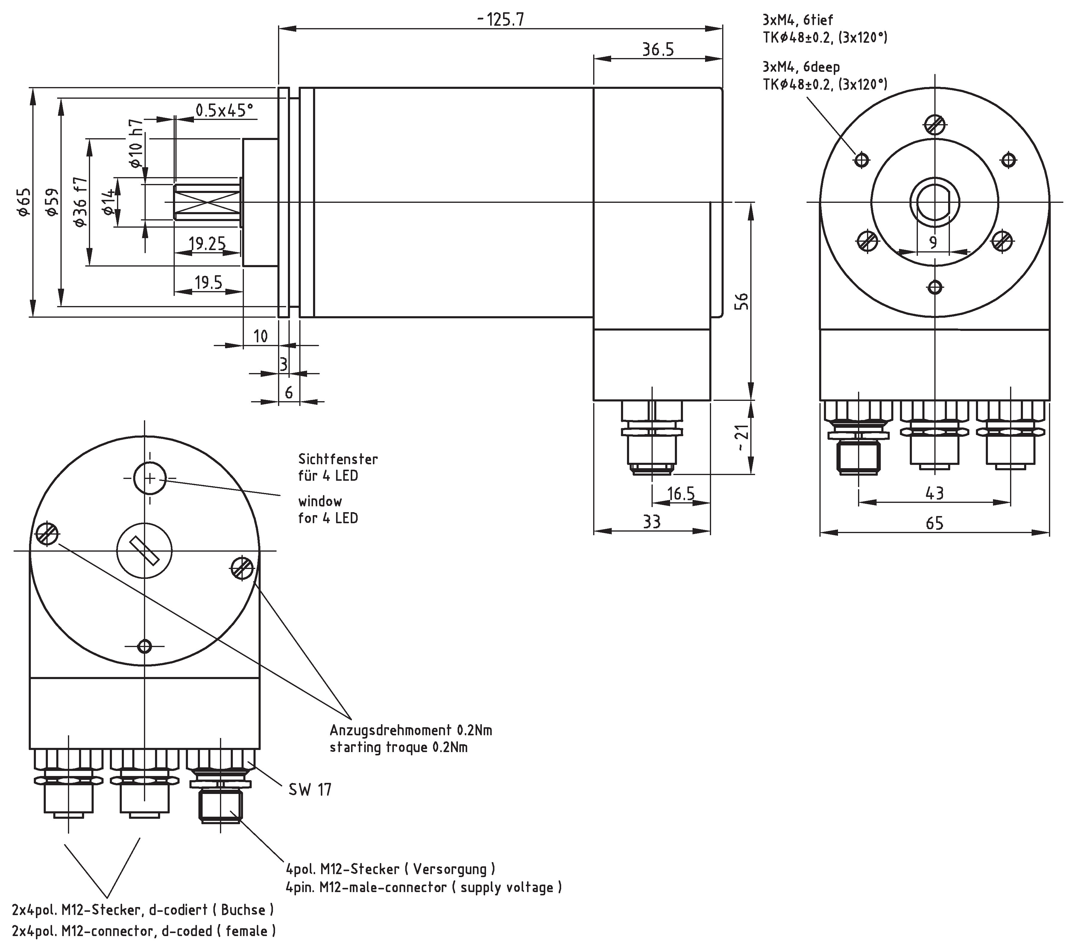 Absolute-Encoder COV65 - EPL