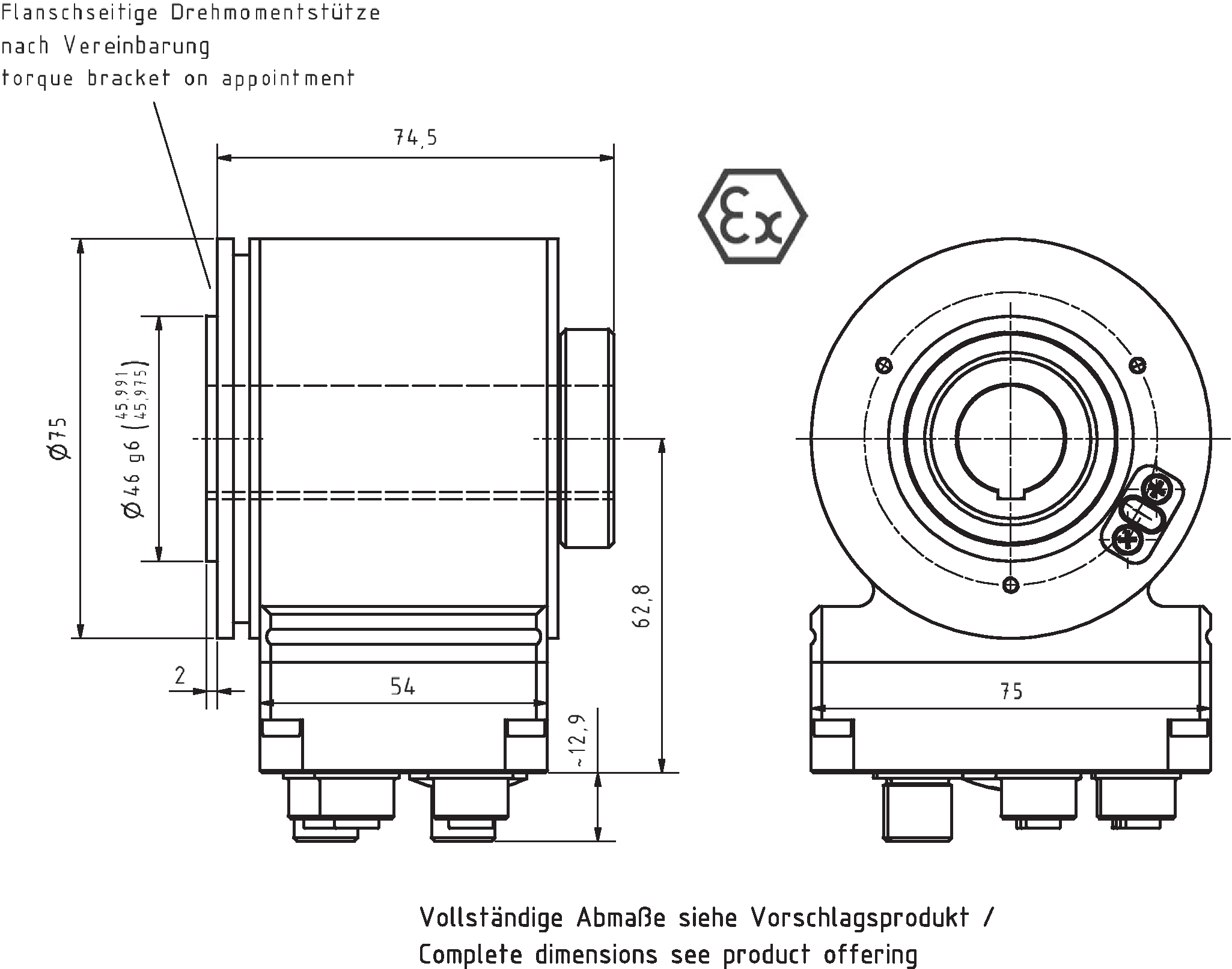 Absolute-Encoder ADH75M - PB + FS