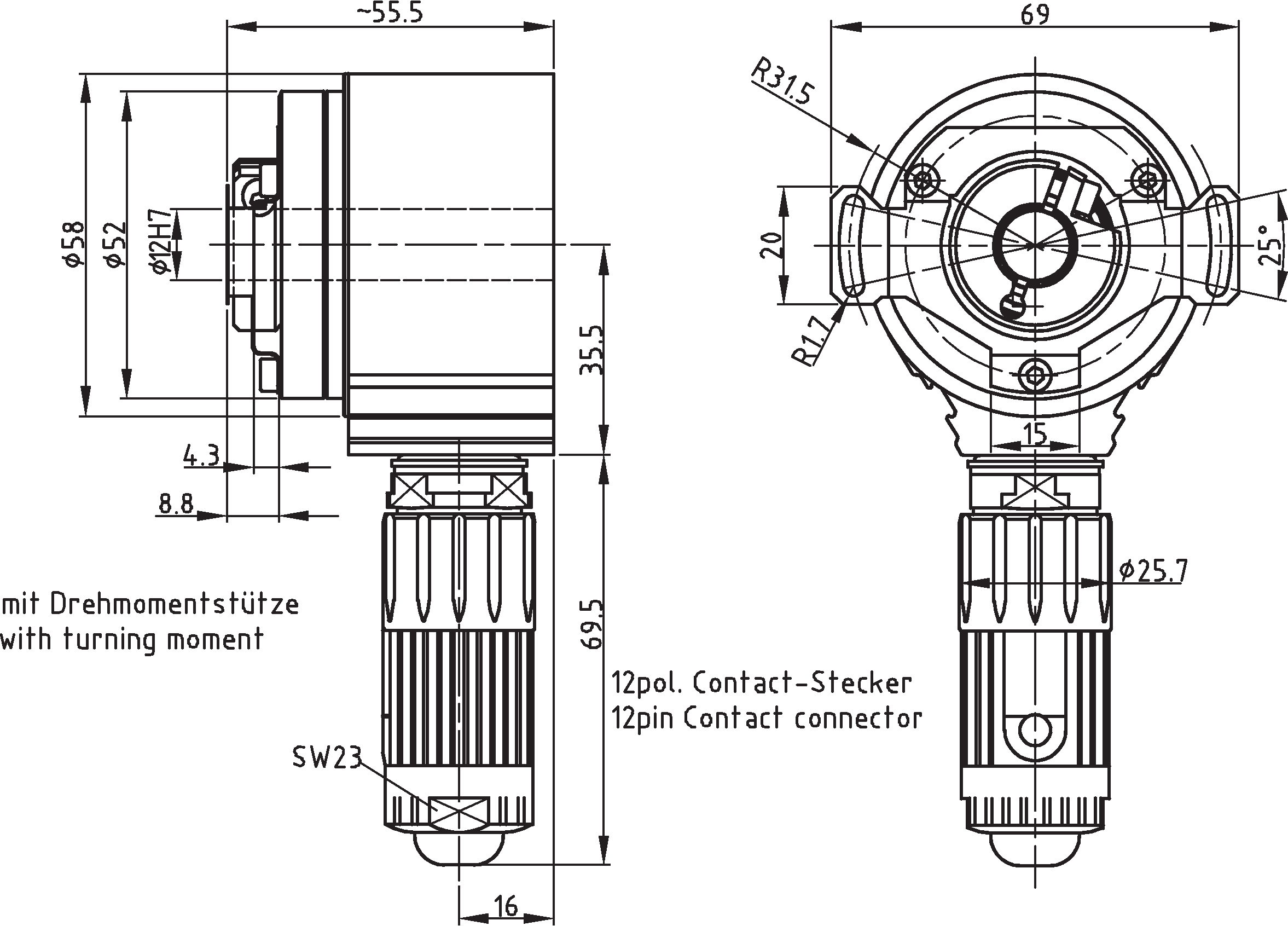 Absolute-Encoder CMH58 - SSI
