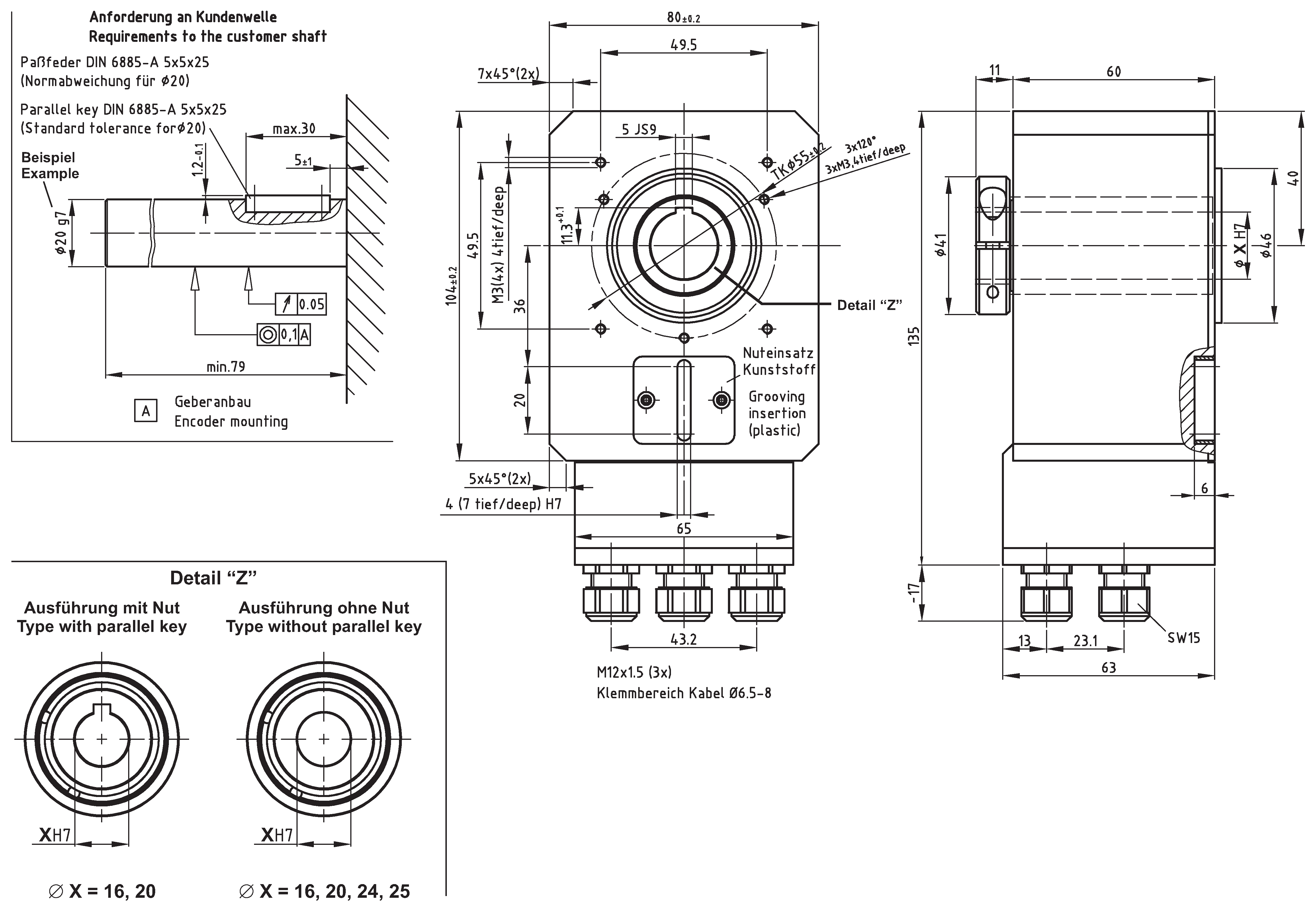 Absolute-Encoder QEH81 - PB / SSI