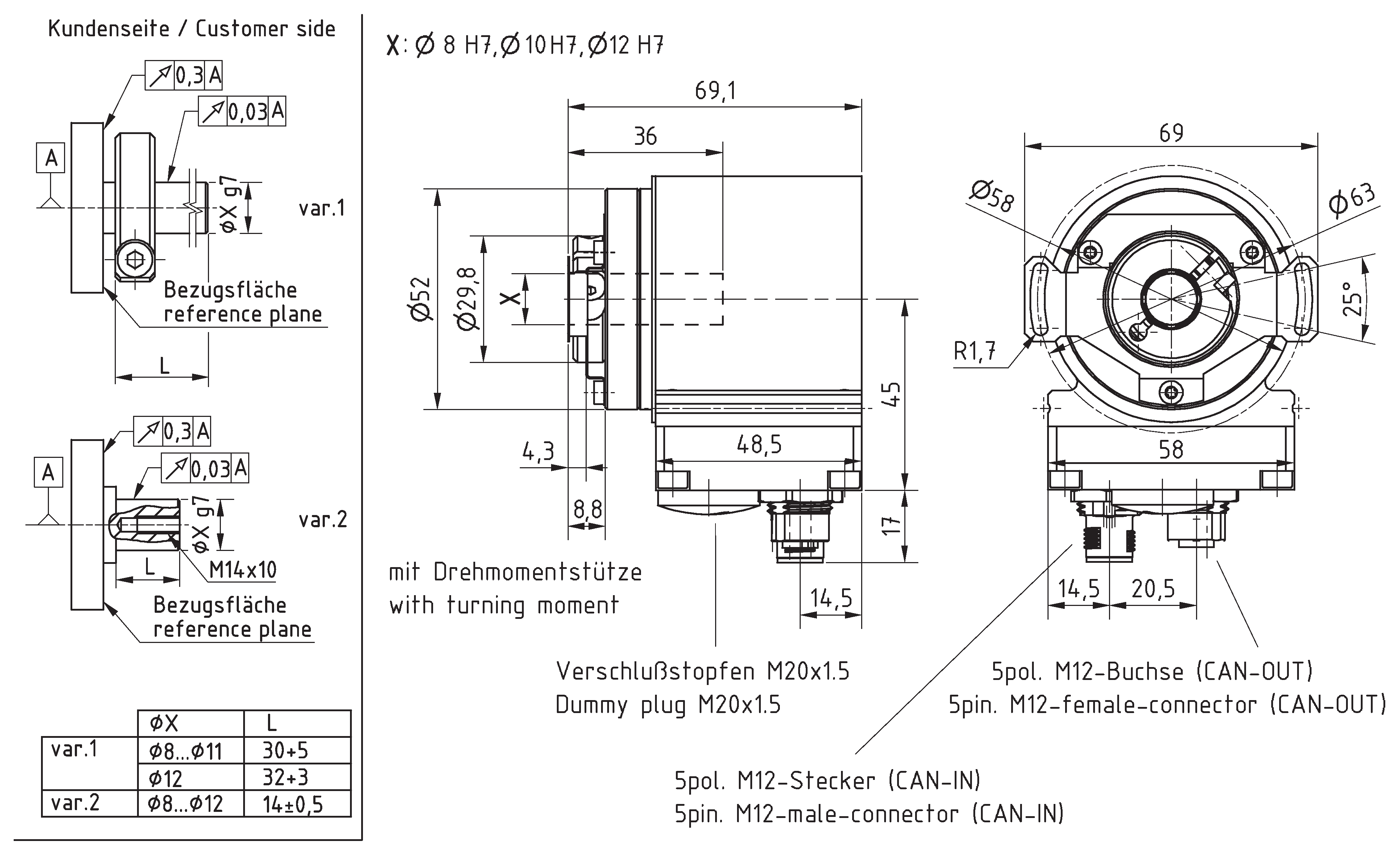 Absolute-Encoder CES58 - CO