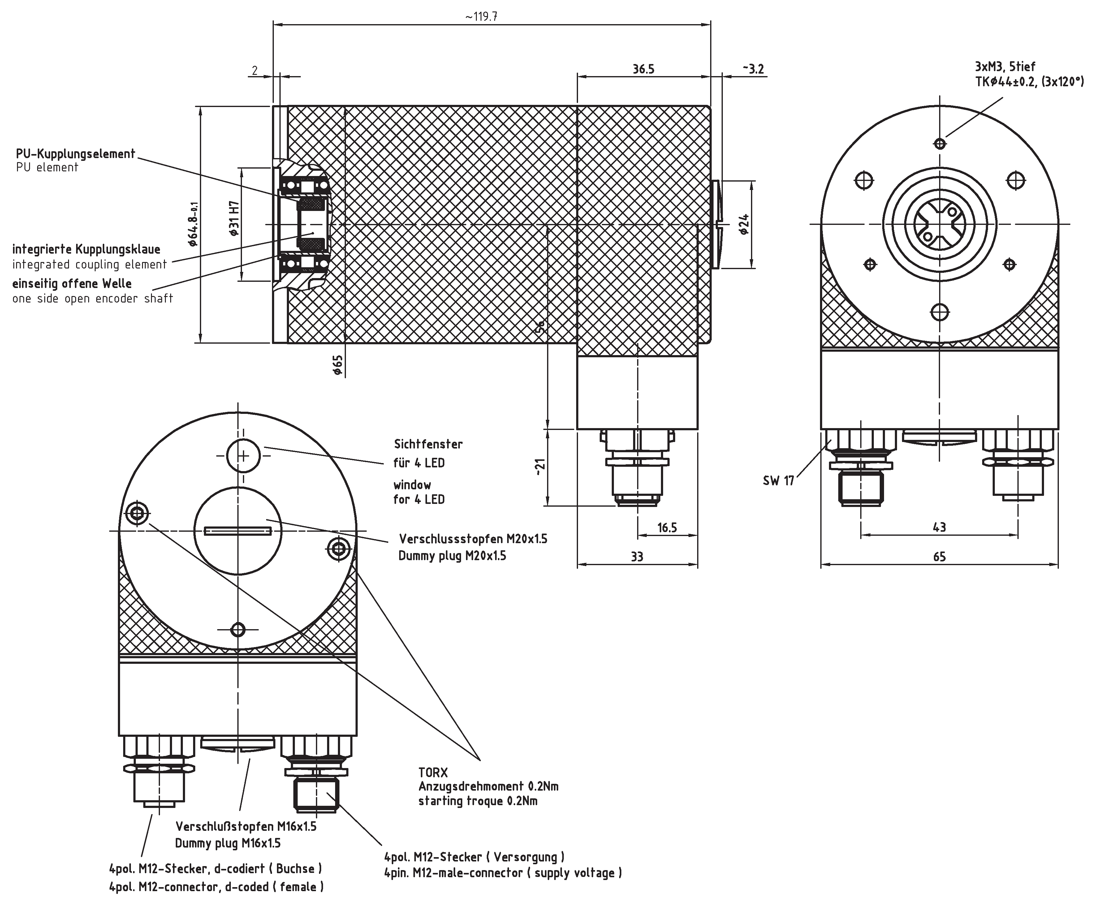 Absolute-Encoder CEK65 - EIP