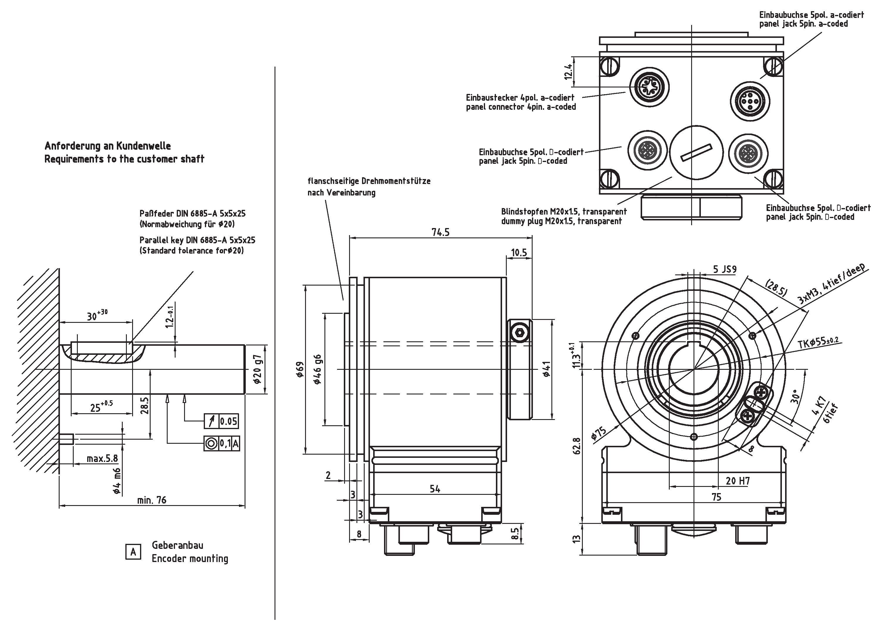 Absolute-Encoder CDH75M - EPN + FS
