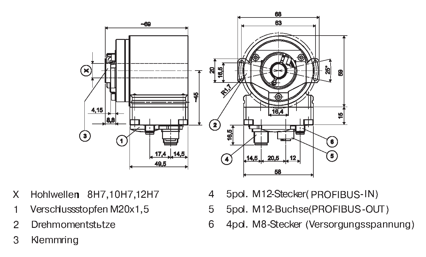 Absolute-Encoder CEH58 - PB