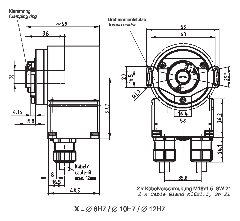 Absolute-Encoder CEV58 - DN