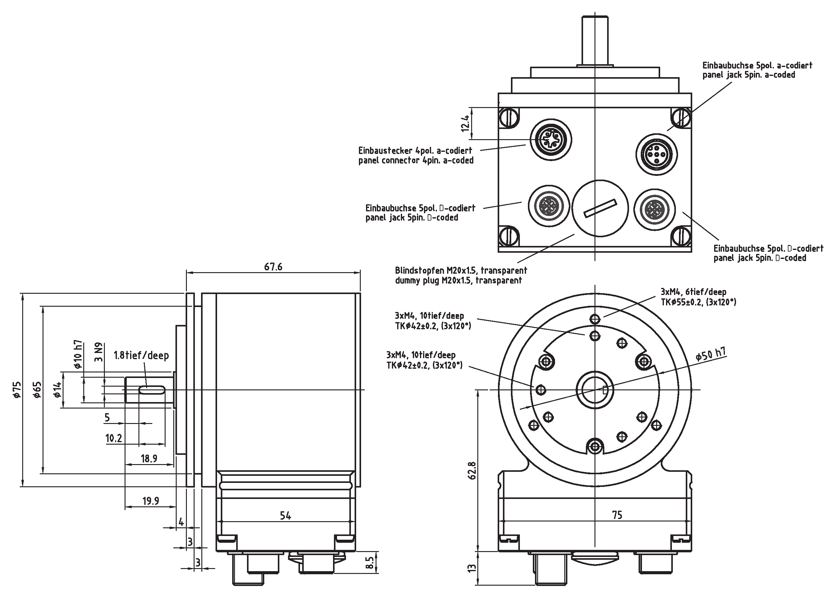 Absolute-Encoder CDV75M - EPN + FS
