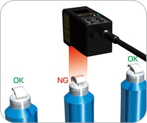 Проверка направления колпачка бутылки