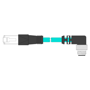 Кабель Cognex с прямым углом (ключ на 135 град.) для Ethernet, 30 м (99')